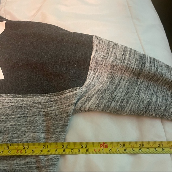 Victoria Secret Pink Sweatshirt Women Medium Gray Pullover Bling Cowl Neck Solid - Picture 6 of 6